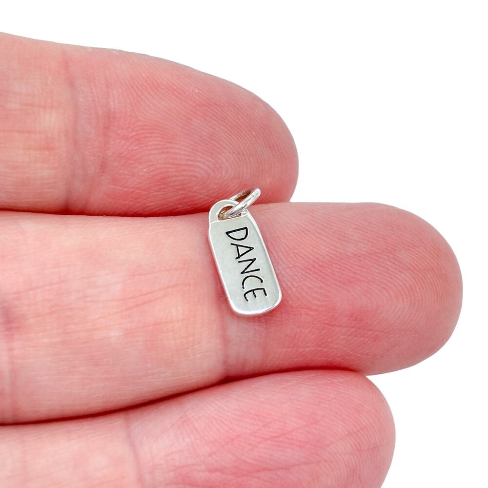 Vintage Sterling Silver 925 Dance Word Charm